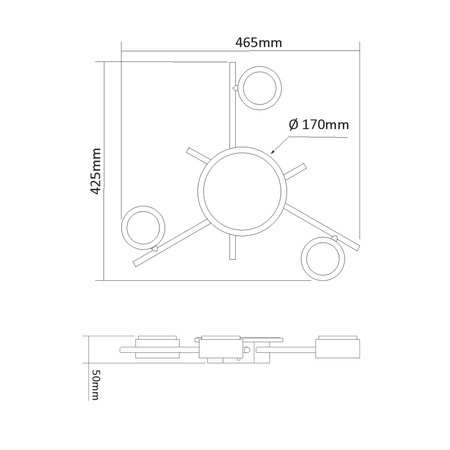 Kronleuchter Deckenleuchte Leuchte 3x GX53 9W 830lm 2700K Warm Schwarz Anbauleuchte Videx