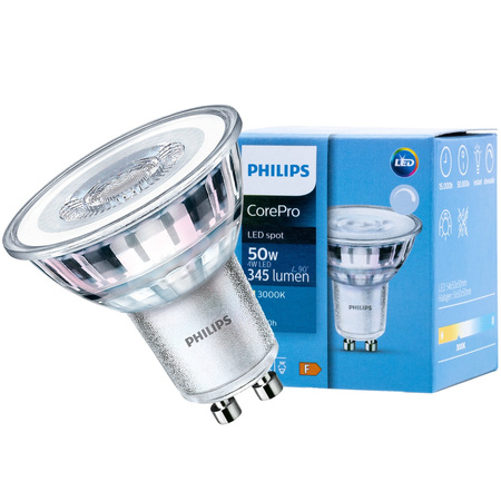 GU10 LED Leuchtmittel 5W = 50W 350lm 3000K Warm 36° PHILIPS