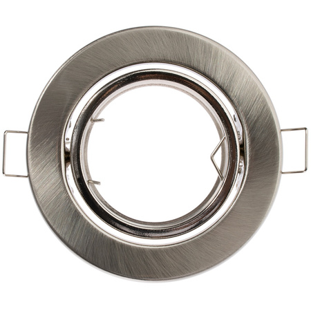 Einbaustrahler GU10, MR16 Einbauspot HALOGEN Runde beweglich Satin Blech LUMILED