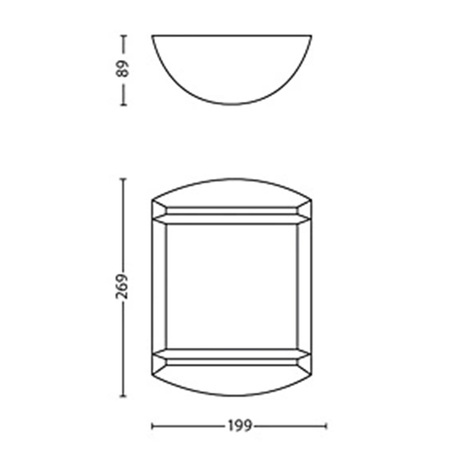 LED Gartenleuchte Wandleuchte ANTELOPE myGarden 6W 4000K IP44 Schwarz PHILIPS