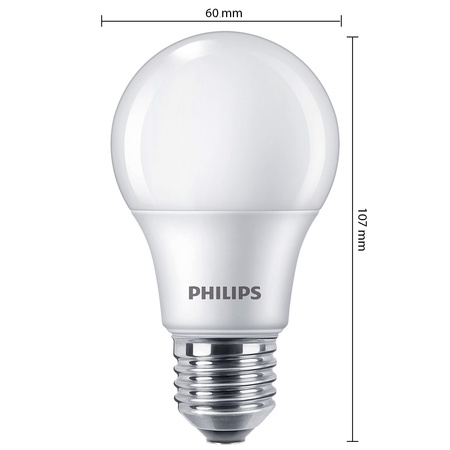 3x LED-Lampe E27 A60 4.9W = 40W 470lm 2700K Warm 180° Essential Philips