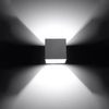 Wandleuchte QUAD 1 G9 Cube Up-Down Minimalistisch Grau SOLLUX
