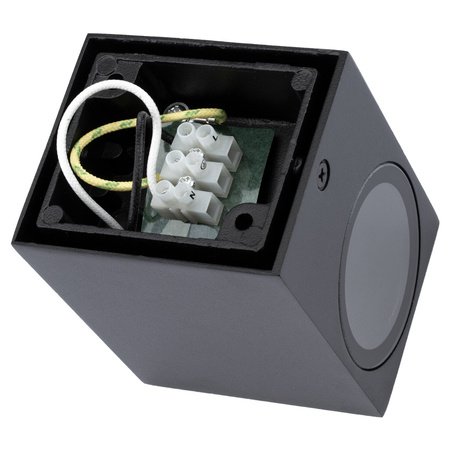 Wandleuchte Außen GU10, Garten-Wandleuchte Schwarz Quadratisch ALLIUM LUMILED