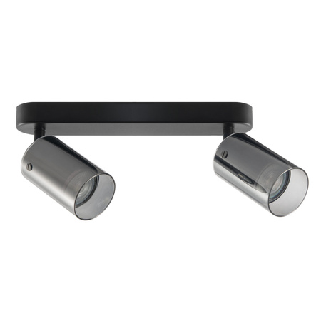 Wand- &amp; Deckenstrahler 2x GU10 Schwarz SMOKY Sanico Goldlux