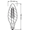 LED Leuchtmittel E14 BW35 4W = 40W 470lm 2700K Warm 300° OSRAM STAR Filament