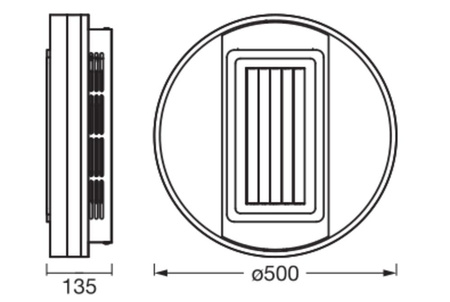Plafond LED-Deckenleuchte 55W 3100lm 3000K - 6500K CCT Dimmbar Weiß 50cm Decke Ledvance