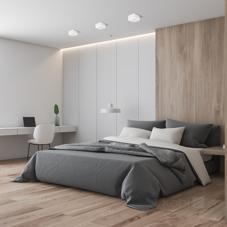 Aufputzleuchte HALOGEN SPOT 50 mm weiß quadratisch beweglich OH37S Kobi