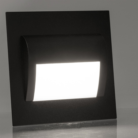 DECORUS 9 LED 1,2W Schwarz ProVero Kalttreppenleuchte