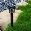 Solar-LED-Lampe, Solar Gartenleuchte mit Dämmerungssensor IP44 Laterne 33cm ASTRUM LUMILED