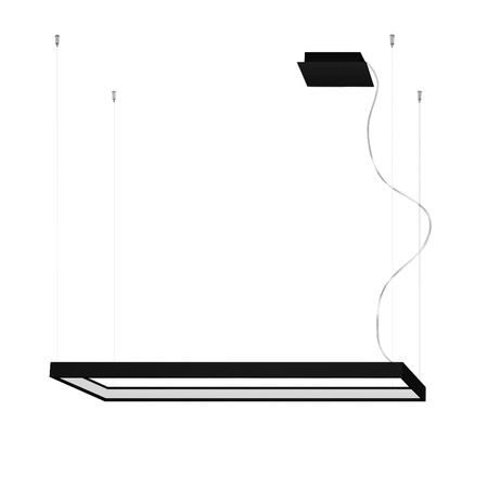 LED-Hängeleuchte TUULAm 50W 4000K Rechteckiger Kronleuchter 110x30 Schwarz SOLLUX