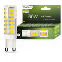 LED Kapseln G9, LED-Lampe 7W = 60W 670lm 360° 3000K warm LUMILED