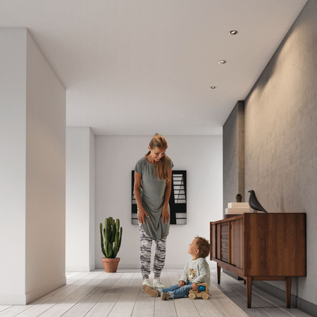 Halogen-Steckleuchte DONEGAL 3x GU10 rund beweglich satiniert PHILIPS