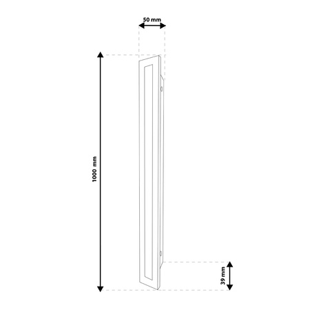 LED-Anbauleuchte OLIO Wandleuchte 30W 4000K 100cm IP65 LUMILED