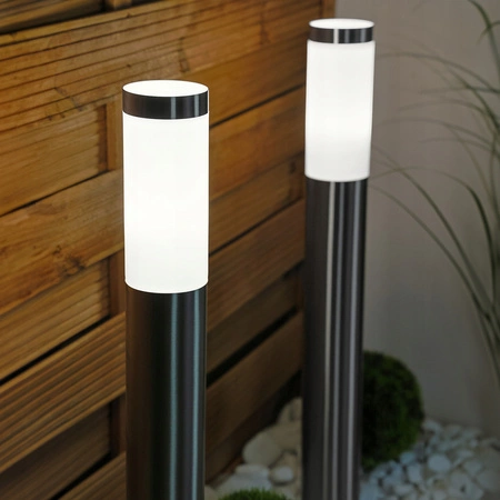 Gartenlampe für den Außenbereich E27-Stab 65cm Silber