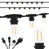Lichterkette für den Außenbereich Gartengirlande 15 m 15 xE27 + LED-Leuchtmittel 2W 3000K Lumiled