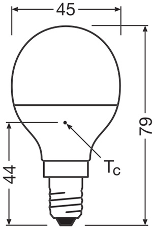 3x LED-Lampe P45 Ball E14 4.9W = 40W 470lm 2700K Warm 200° PCR LAMPS Osram