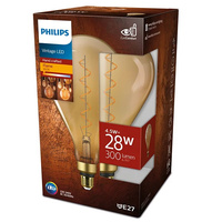 LED Lampen E27 A160 4,5 W = 28 W, 300 lm, 1800 K, warmes Filament, bernsteinfarben, PHILIPS