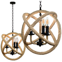 ROPE GLOBO Deckenleuchte 3xE14 ROPE LOFT Vintage - GOLDLUX (Polux)