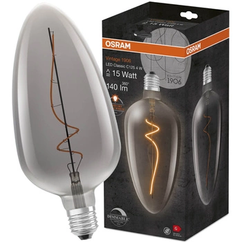 Dekorative Leuchtmittel E27 CLA125 4W = 15W 140lm 1800K Warm 300° Filament dimmbar OSRAM Vintage 1906