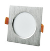 Quadratische Einbauleuchte VENUS LED silber 7W 570lm warm 3000K GOLDLUX (Polux)