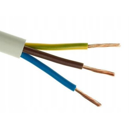 Kabel OMY 300/300V 3x0,75mm Weiß 1m ELEKTROKABEL