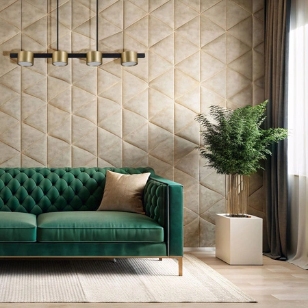 Hängelampe 4x GX53 Schwarz Gold MIRELLA Sanico Goldlux