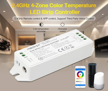 CCT 12/24V 12A Mi-Light Wi-Fi LED-Streifen-Controller – FUT035M