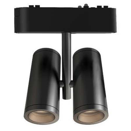 LED-Strahler für magnetische Aufhängung Doppelt verstellbar 16W 1280lm 4000K Neutral CRI90 36° 48V Schwarz Luxo Masterled