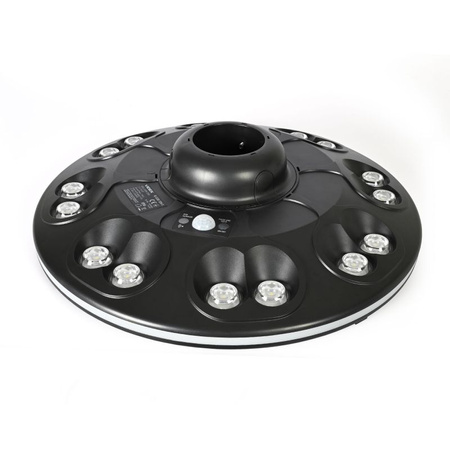 LED Street Solar Gartenlampe mit Bewegungssensor 15W 1400lm 3000K-5000K CCT Schwarz VL-GLSO-1254-S Videx