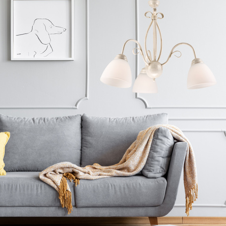 ADELLE Decke Pendelleuchte 5xE27 Weiß Klassisch LM-5.6 Lamkur