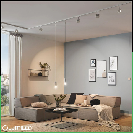 Gerader Steckverbinder für 1-Phasen-Stromschienen-System Weiß LUMILED