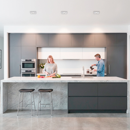 Einbaustrahler GU10, MR16 Einbauspot HALOGEN Quadrat beweglich Weiße Blech PICTOR LUMILED