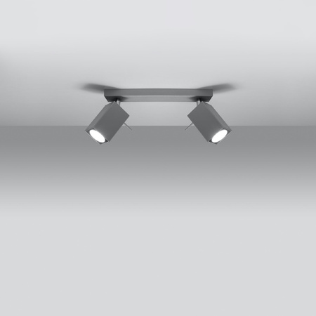 MERIDA Deckenleuchte 2xGU10 Reflektor Halogen Leuchte Beweglich 30cm Grau SOLLUX