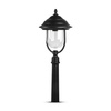Gartenlampe Laterne E27 Transparenter Schirm 110CM Schwarz VT-851 V-TAC