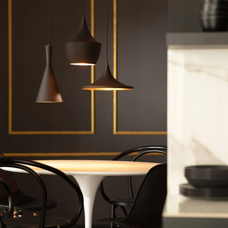 Masterled E27 Schwarz Gold Pinio Hängeleuchte