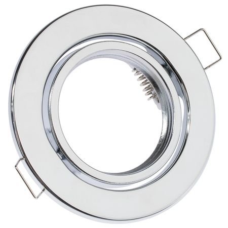HALOGEN-Einbauleuchte beweglich rund Chrom GU10 MR16-Blech