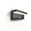 Garten LED Wandleuchte BUSTAN 3.8W Bewegungssensor 2700K Warm IP44 Anthrazit PHILIPS