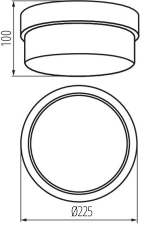 PLAFON TUNA E27 weiß IP44 Kanlux Decken-Wandleuchte