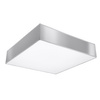 LED-Deckenleuchte Deckenaufbauleuchten HORUS 4xE27 Quadratische Leuchte 55cm Grau SOLLUX