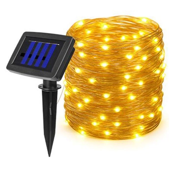 Solar Garland Garden DEKORATIVE Lichterkette 100 LEDs warme Farbe
