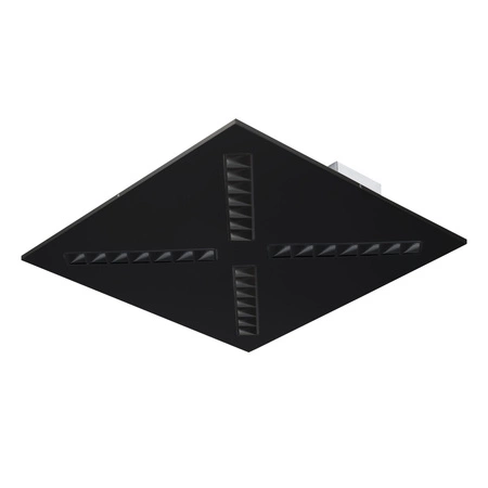 LED-Deckenleuchte 30.5W 60x60cm 3900lm 4000K Neutral 80° Bündig montiert Schwarz Kanlux