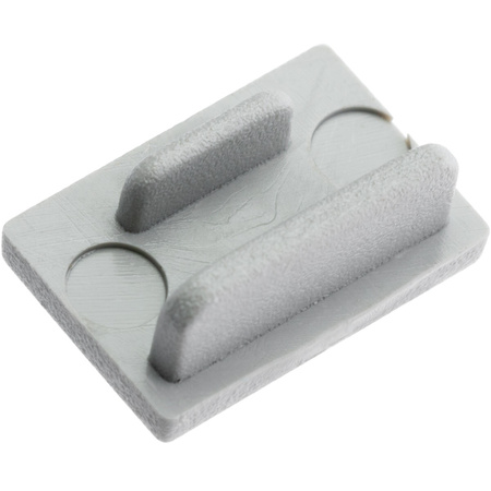 Endkappe für KM33-Profile voll Kunststoff, Grau LUMILED