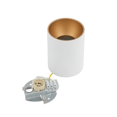 Aufbauleuchte EYE TONE 8926 Nowodvorski Weiß-Gold GU10 Deckenröhre Aluminium Minimalistisch