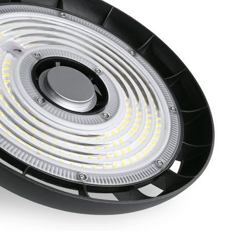 LED-Hochregalleuchte 100W 16200lm 5000K Neutral 90° IP65 IK07 mAh Pendelleuchte Schwarz VIDEX