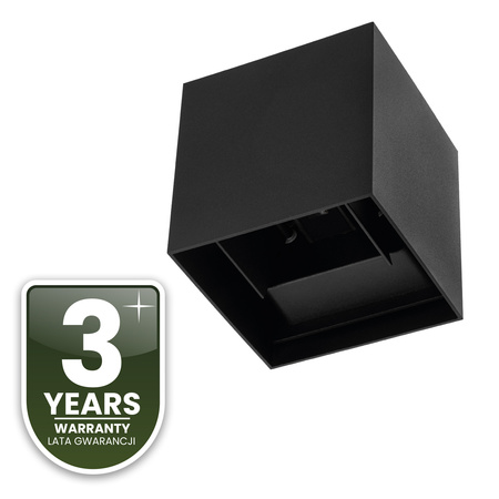 Wandleuchte Außen 2x 3W, Garten-Wandleuchte 4000K nach oben und unten verstellbar Schwarz PICEA LUMILED