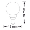 E14 P45 LED Leuchtmittel 4W = 35W 400lm 3000K Warm 360° GOLDLUX Filament (Polux)