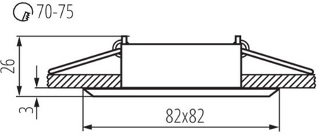Halogen-Deckeneinbauleuchte GWEN MR16 Gx5,3 schwarz Kanlux