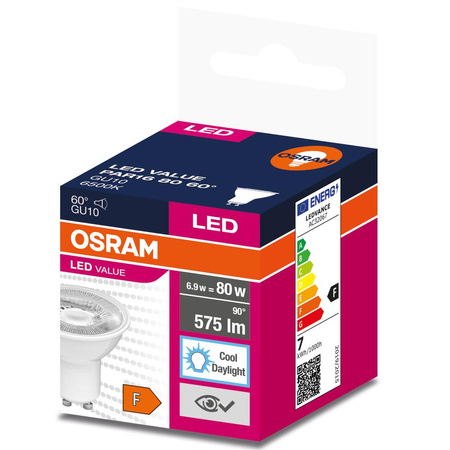GU10 LED Leuchtmittel 6,9W = 80W 575lm 6500K kalt 60° OSRAM Value