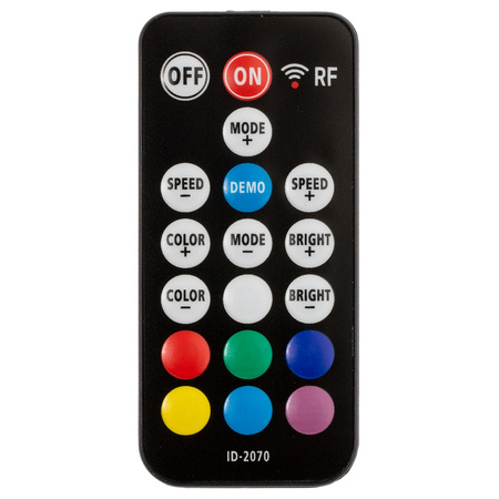 Funkcontroller für RGB-LED-Streifen 72W 6A 18 Tasten + RF-FERNBEDIENUNG 5V~24V DC ID-2070 schwarz
