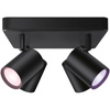 LED SPOT Deckenleuchte Schwarz 4x 5W WHITE + RGB SMART WiFi WiZ